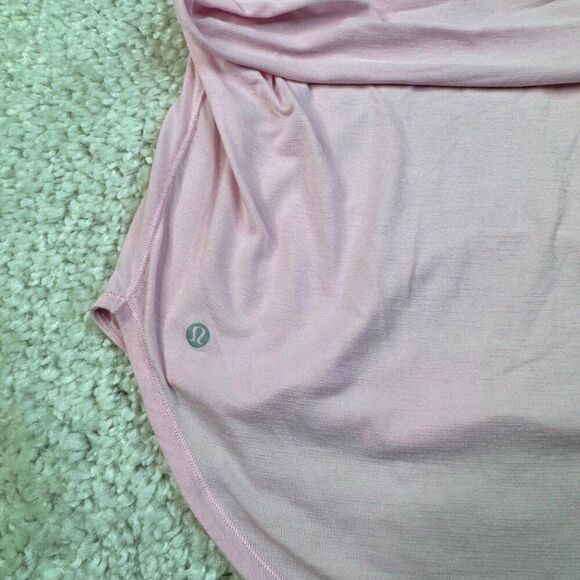 Lululemon Free To Be Serene Tank 2 In 1 Heathered Pearl Pink FLAWS - Picture 9 of 11